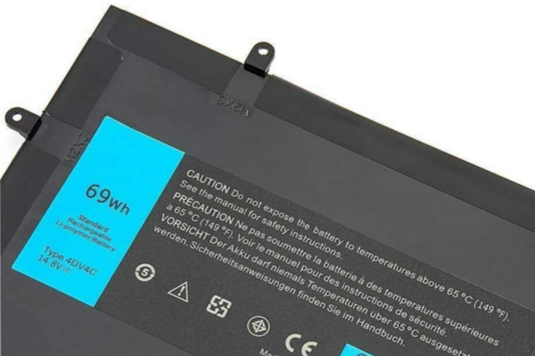 69Wh 14.8V 4DV4C New Laptop Battery For XPS 18 1810 1820 Series 18-1810 D1OH3 63FK6