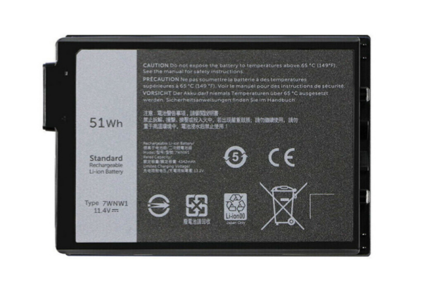 New 11.4V 51Wh 7WNW1 Battery For Dell Latitude 5420 5424 7424 Rugged Series DMF8C GK3D3