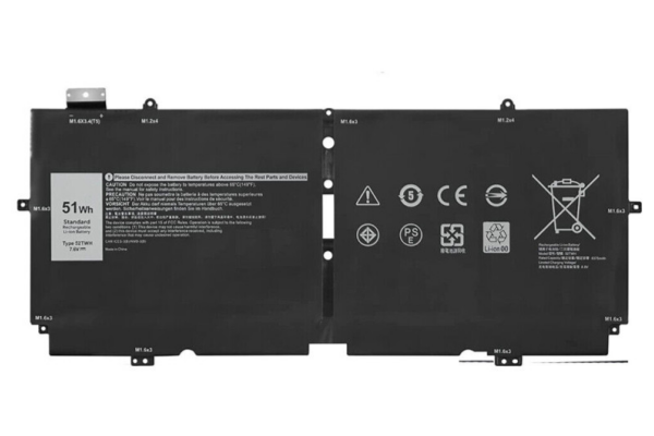 7.6V 51Wh 52TWH New Laptop Battery For Dell XPS 13 7390 2-in-1 Series 052TWH 0XX3T7