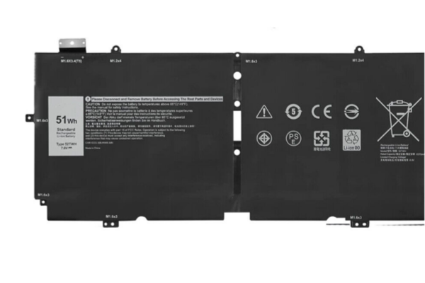 7.6V 51Wh 52TWH New Laptop Battery For Dell XPS 13 7390 2-in-1 Series 052TWH 0XX3T7