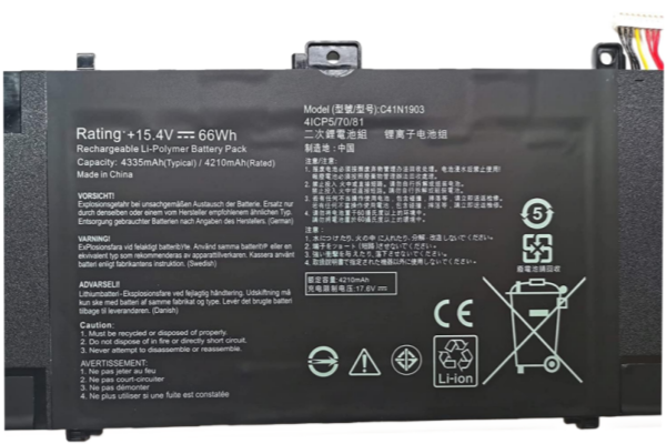 15.4V 66Wh C41N1903 Notebook Battery New For ASUS ExpertBook B9 B3302CE B3302FE B9450FA B9400CEA