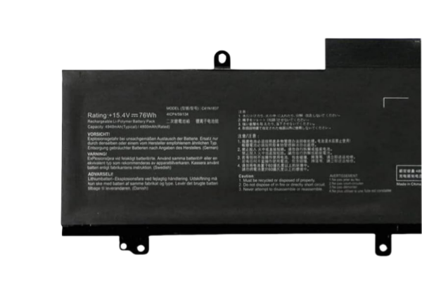 Lithium-ion C41N1837 Laptop Battery For Asus Rog Zephyrus GA502DU GX502GW GU502GV 15.4V 76Wh