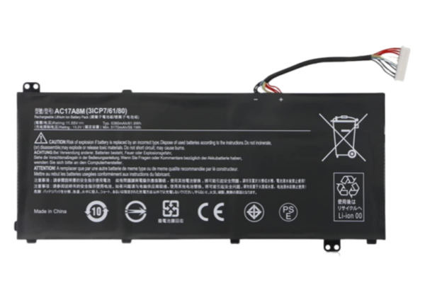 New AC17A8M OEM Notebook Battery For Acer Spin 3 SP314-52 TMX3410-M TMX314-51-M 11.55V 61.9Wh