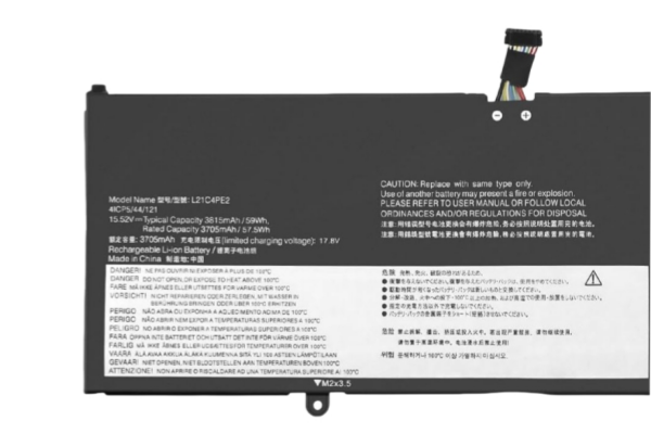 New Notebook Laptop Battery L21C4PE2 L21D4PE2 L21D4PE1 L21M4PE2 For Lenovo Yoga 6 13ALC7 15.52V 59Wh