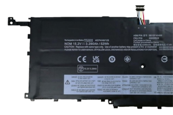 15.2V 52Wh New 00HW028 00HW029 01AV409 01AV438 01AV439 Battery For Lenovo ThinkPad X1C Yoga SB10F46466