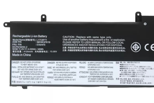 New 11.4V 48Wh Rechargeable Battery Laptop L17L6P71 L17M6P71 L17C6P71 01AV470 01AV471 For Lenovo ThinkPad X280