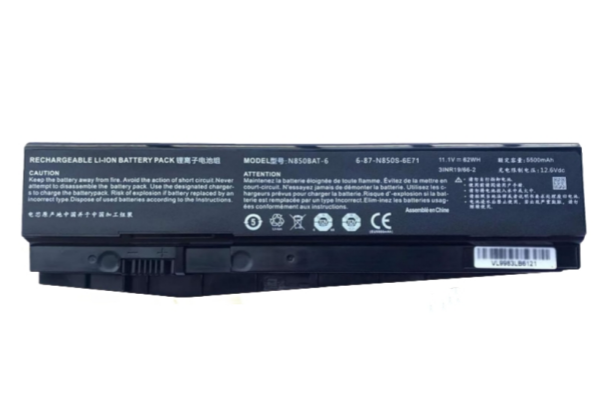 6Cell Lithium Battery Laptop N850BAT-6 For Clevo N850HC N850HJ1 N850HN N870HC 6-87-N850S-6E71