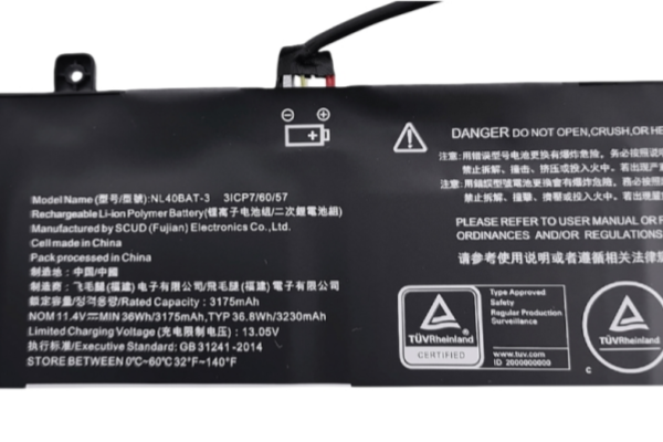 New 15.2V 49Wh NL40BAT-4 OEM Notebook Battery For Machcreator-A 15.6