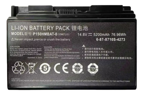 New P150HMBAT-8 Laptop Battery For Clevo P151HM P150EM P170HM Sager NP8150 NP8130 6-87-X510S-4D72