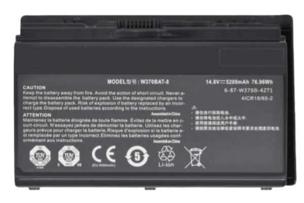 New Laptop Battery W370BAT-8 For Clevo W350ST W355ST W370ST W370SS K590S K790S