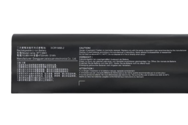 10.86V 51Wh BTY-M6H Battery Laptop For MSI GL72 2QC 2QD 2QE GL62M MS-1792 MS-16J2 Series