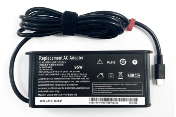 95W 20V 4.75A USB Type C Laptop Power Adapter For Lenovo ThinkPad Carbon x1 5th 6th Gen ThinkPad T480 T480s T470 T470s T570 T580 Series