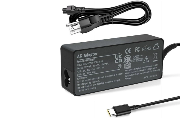 New 20V 5A 100W USB-C ADL100YDC3A Laptop Adapter Charger For Lenovo ThinkPad E14 Gen 5 i7-1355U