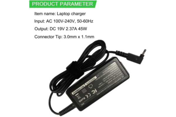 19V 2.37A 45W AC Laptop Power Adapter For Acer Extensa 15 EX215-54 EX215-54-5103 Charger 3.0mm*1.1mm