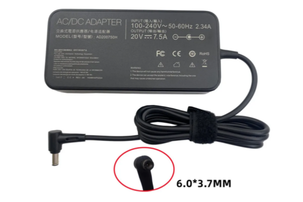 20V 7.5A 150W Laptop AC adapter Charger For ASUS Rog G531GT G731GT FX505GT 6.0*3.7mm